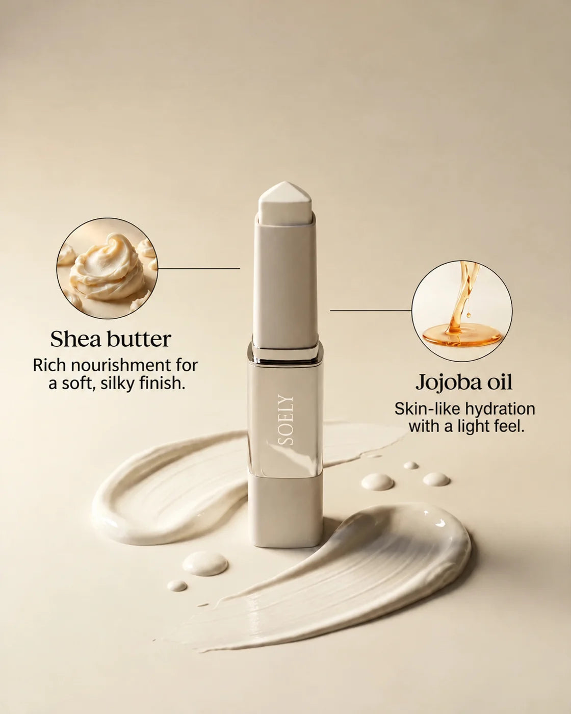 Shea butter and jojoba oil